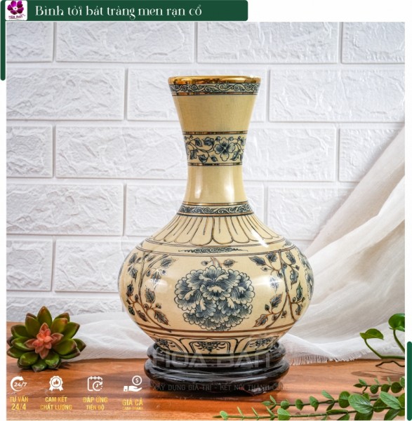 Bình tỏi men rạn cổ