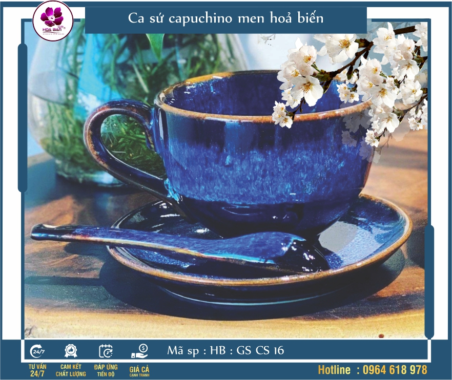 Bộ tách cafe Capuchino hoả biến