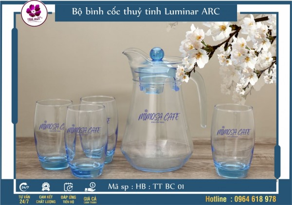 Bộ bình cốc thuỷ tinh Luminarc ARC Blue