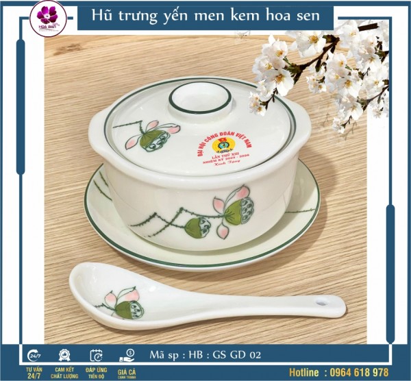Hũ trưng yến men kem
